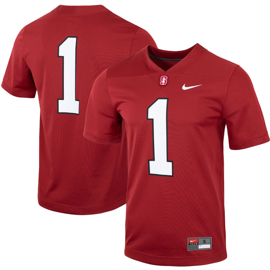 Men's Nike #1 Cardinal Stanford Cardinal Untouchable Football Jersey