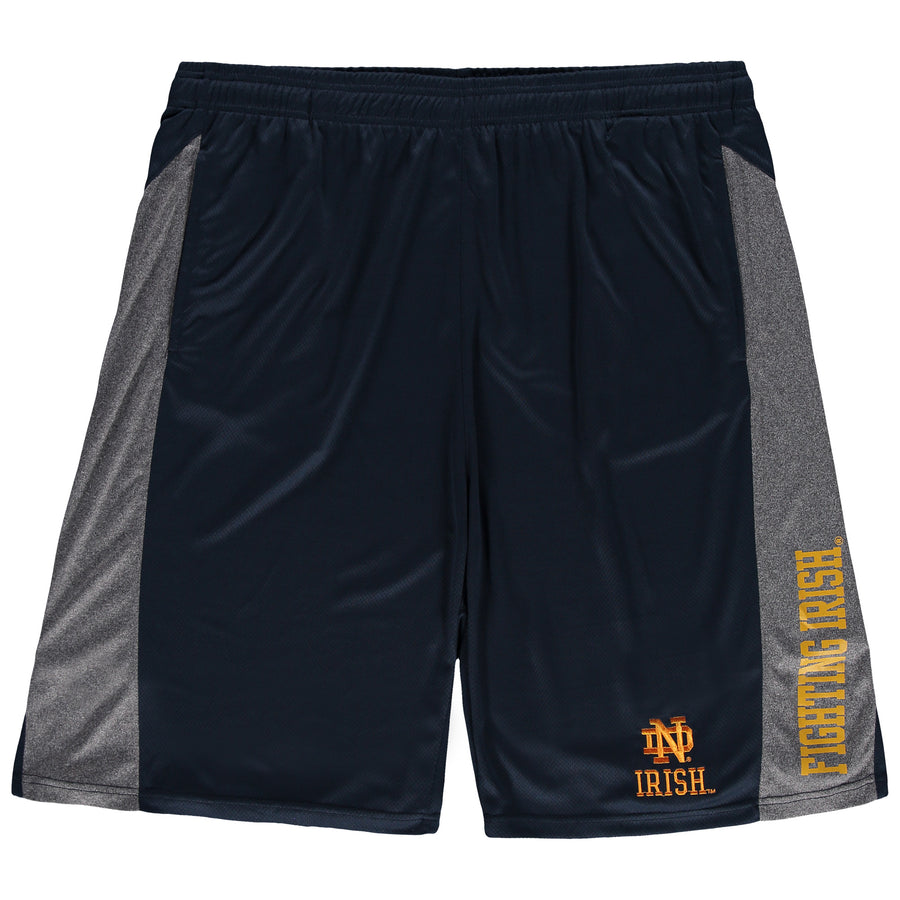 Men's Navy Notre Dame Fighting Irish Big & Tall Textured Shorts