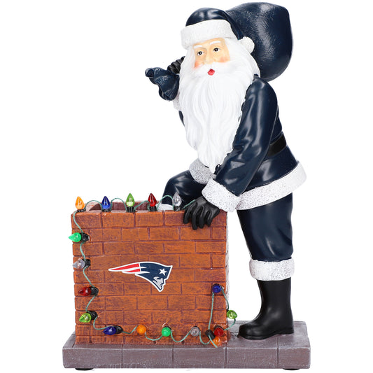 New England Patriots 8'' Up on the Rooftop Santa Figurine