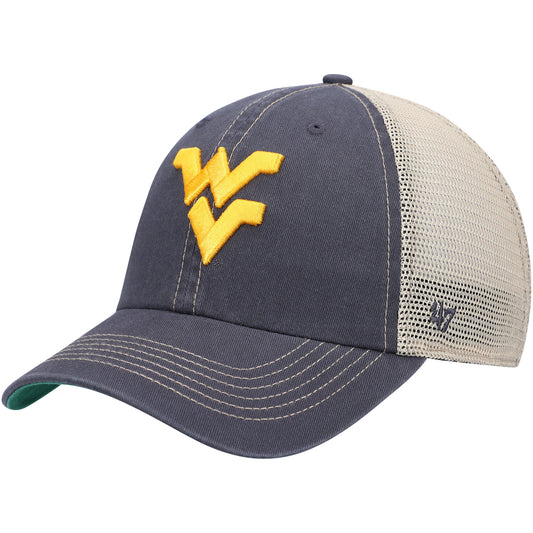 Men's '47 Navy West Virginia Mountaineers Trawler Trucker Snapback Hat