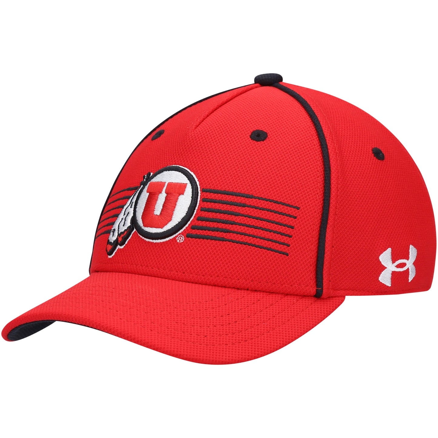 Youth Under Armour Red Utah Utes Blitzing Accent Performance Adjustable Hat