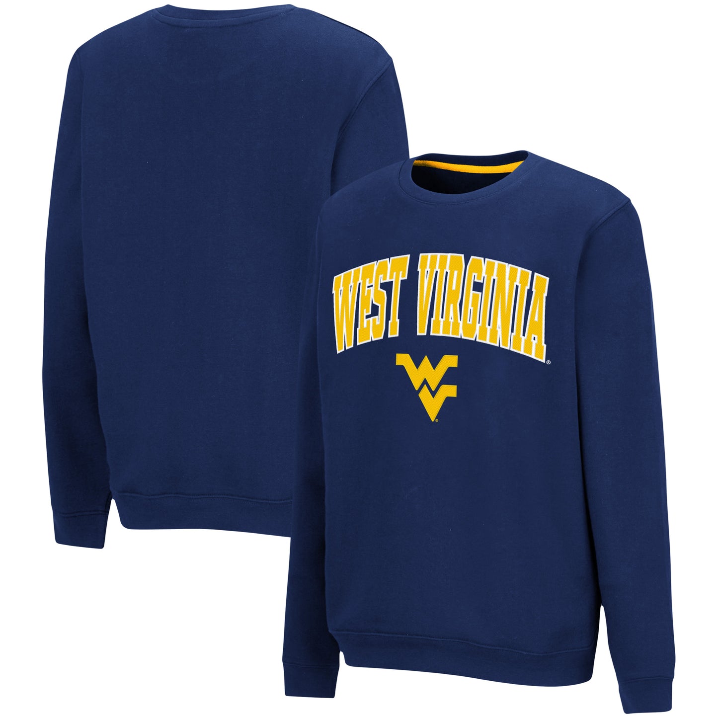 Youth Colosseum Navy West Virginia Mountaineers Campus Pullover Sweatshirt