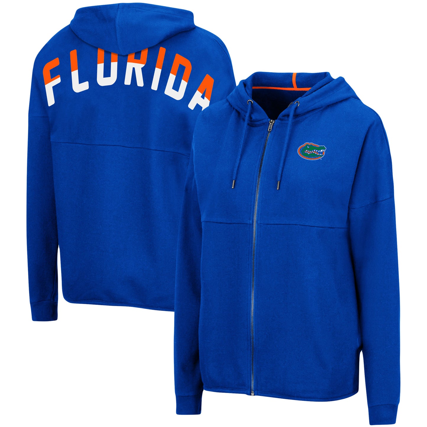 Women's Colosseum Royal Florida Gators 2-Hit Full-Zip Hoodie