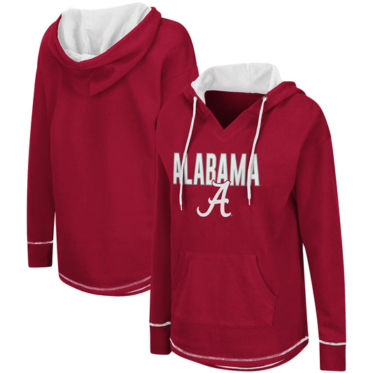 Women's Colosseum Crimson Alabama Crimson Tide Tunic Pullover Hoodie