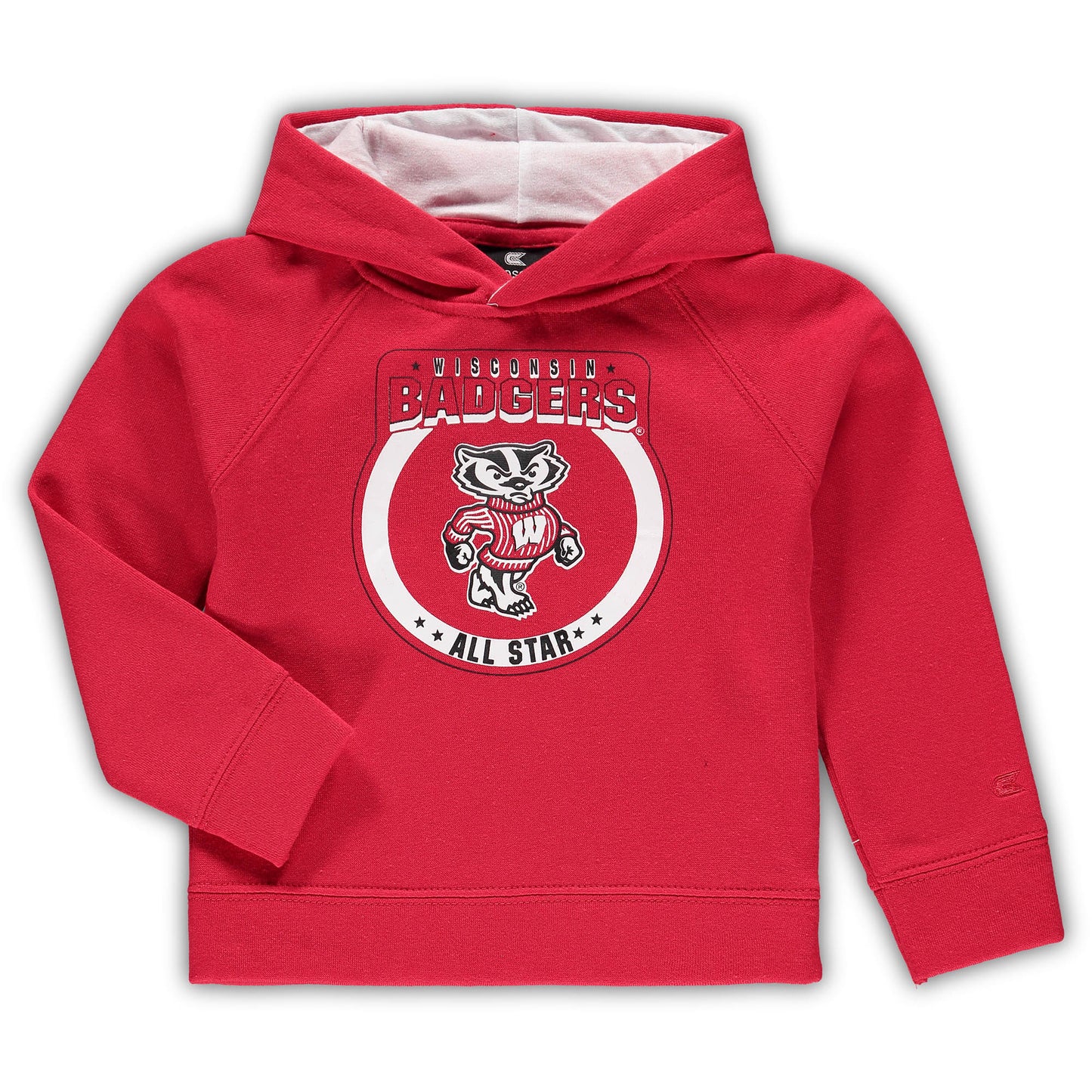 Toddler Colosseum Red Wisconsin Badgers Circle Mascot Raglan Pullover Hoodie