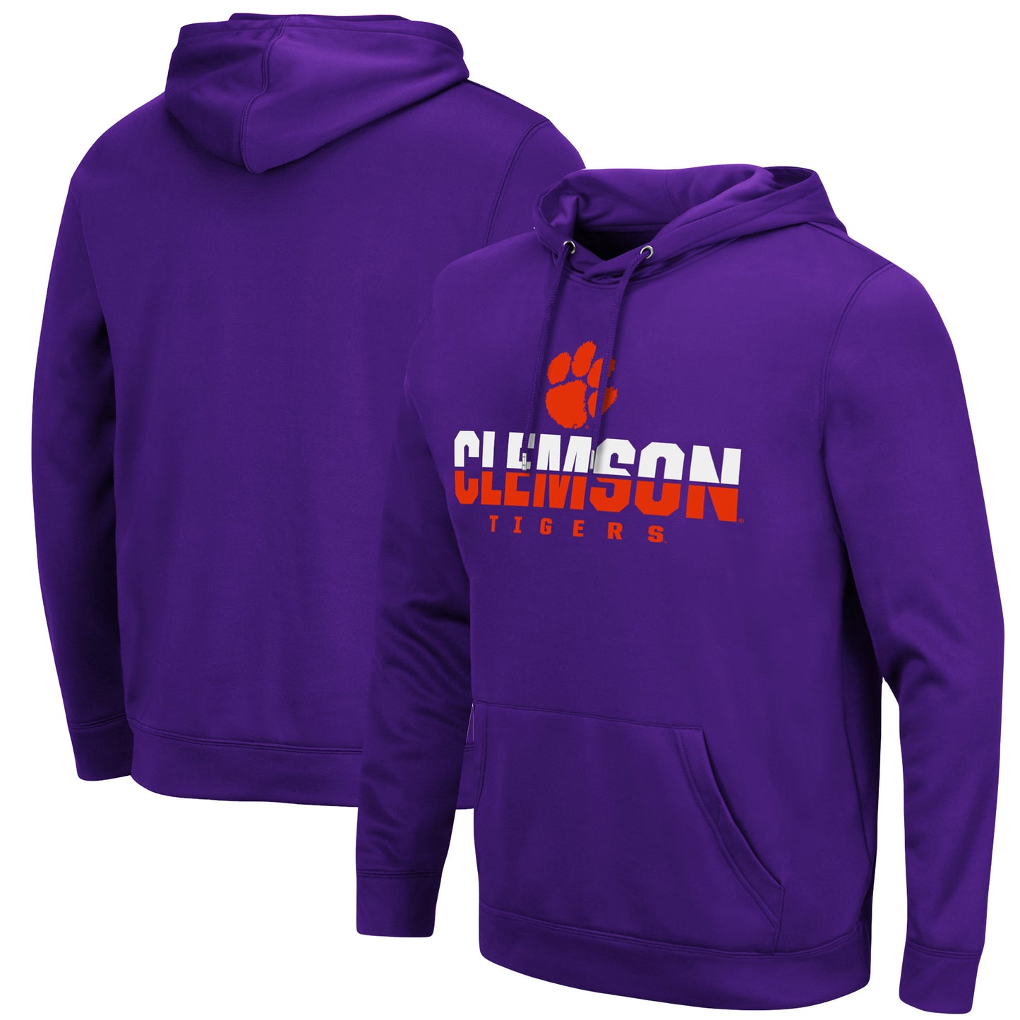 Men's Colosseum Purple Clemson Tigers Lantern Pullover Hoodie