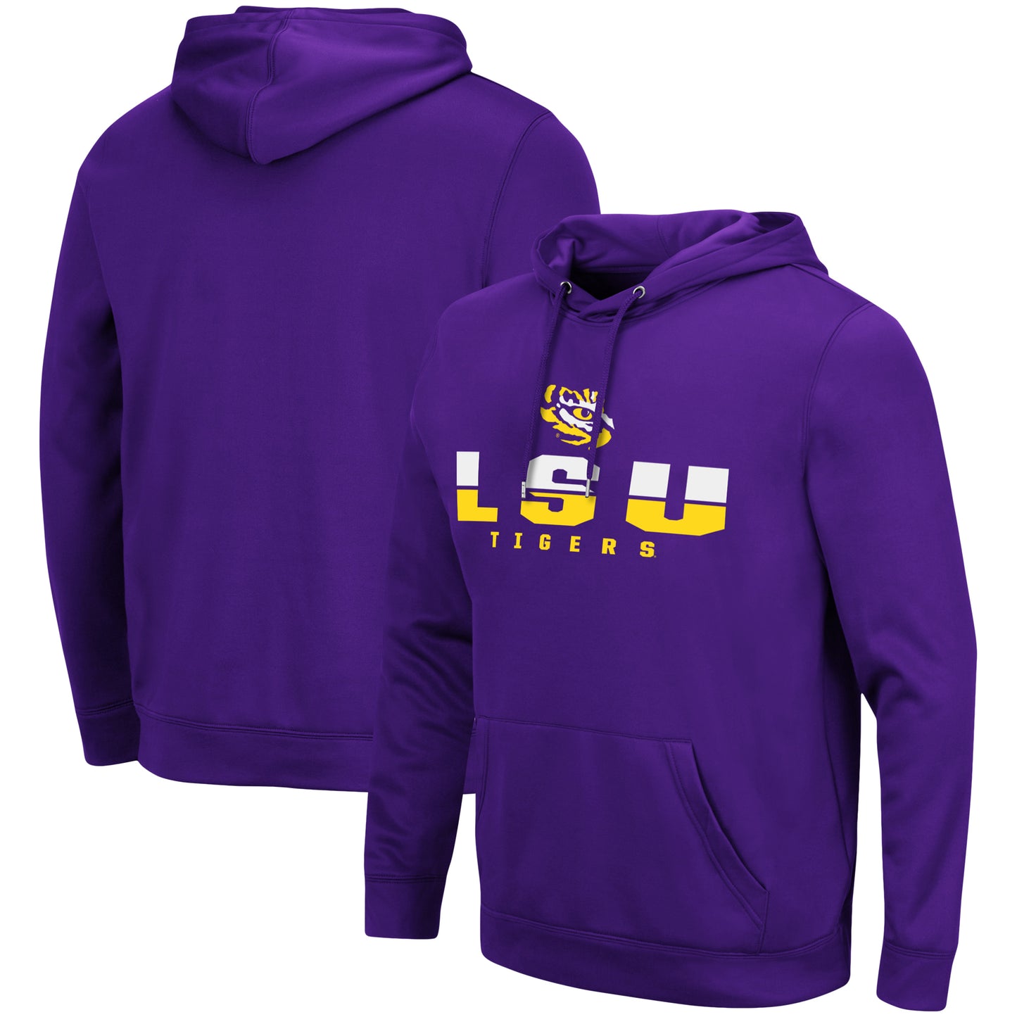 Men's Colosseum Purple LSU Tigers Lantern Pullover Hoodie