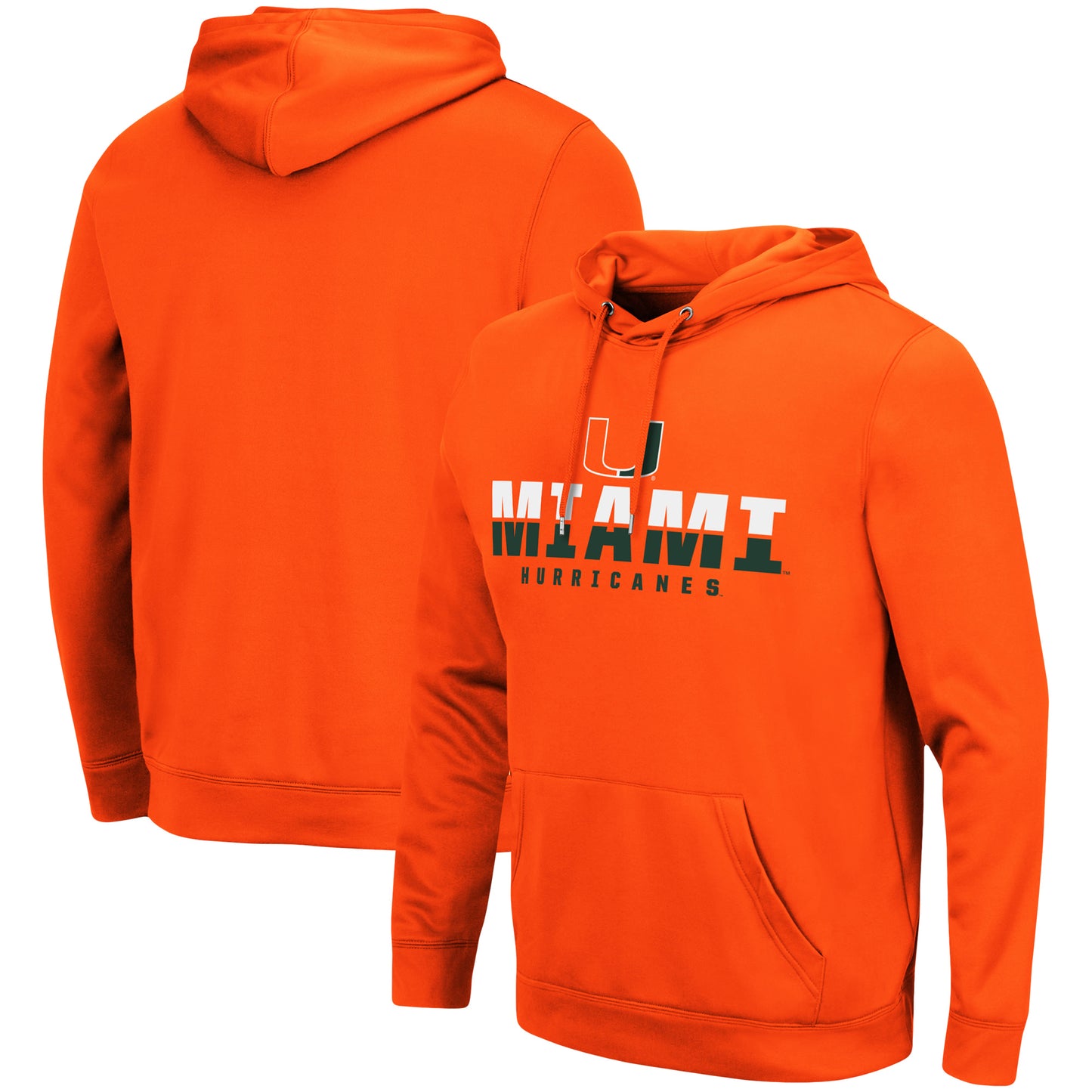 Men's Colosseum Orange Miami Hurricanes Lantern Pullover Hoodie