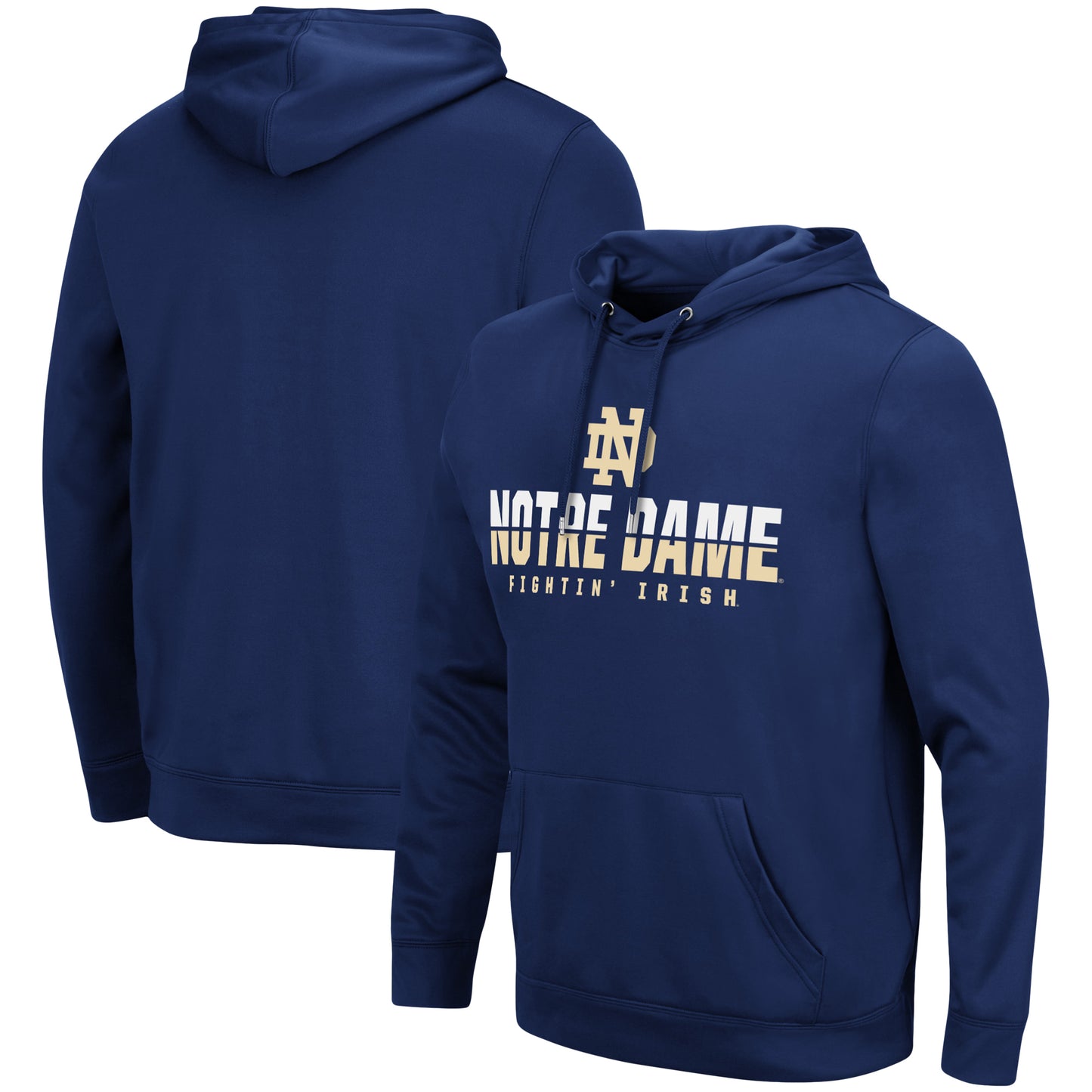 Men's Colosseum Navy Notre Dame Fighting Irish Lantern Pullover Hoodie