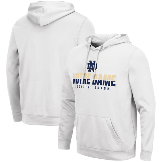 Men's Colosseum White Notre Dame Fighting Irish Lantern Pullover Hoodie