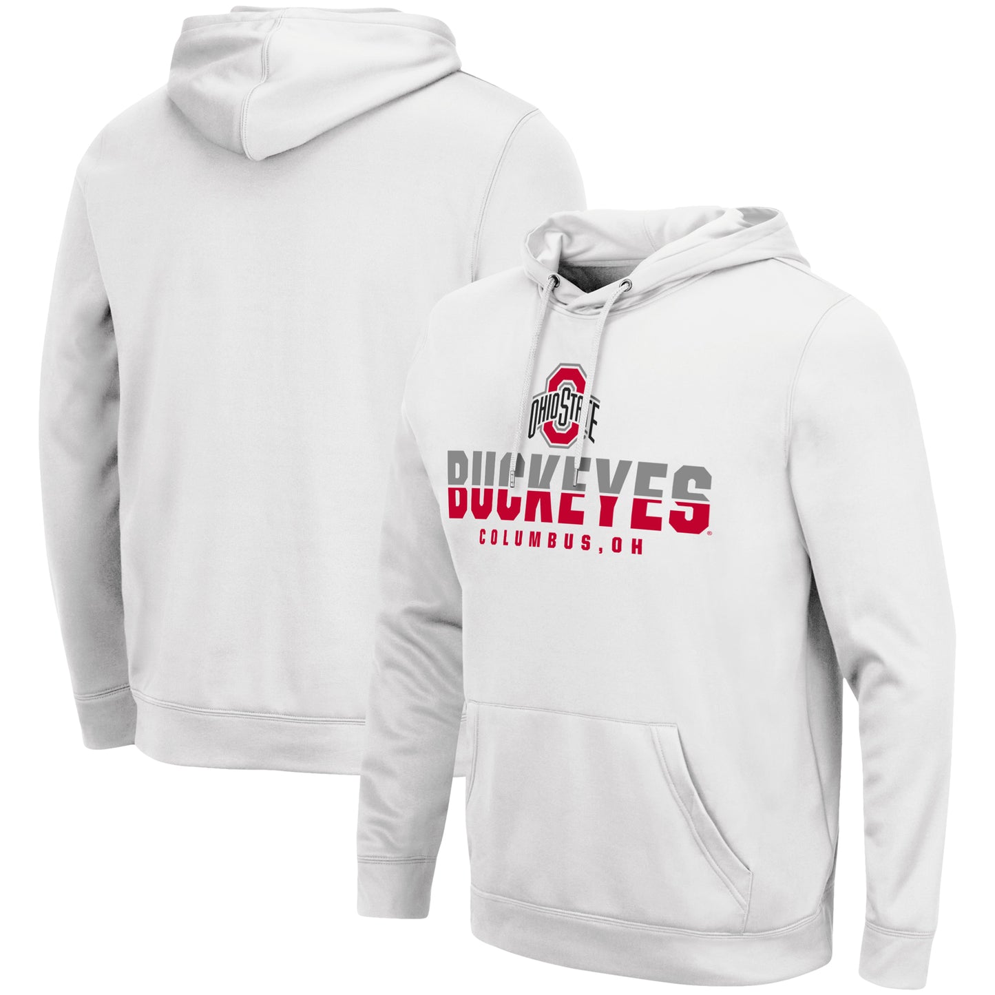 Men's Colosseum White Ohio State Buckeyes Lantern Pullover Hoodie