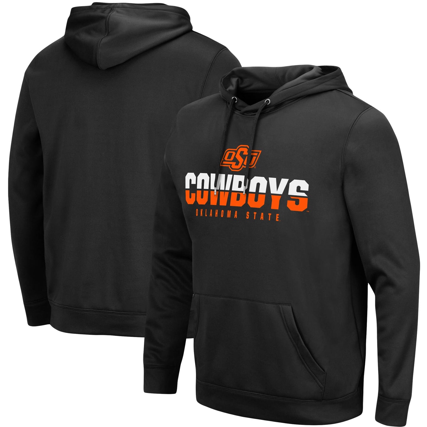Men's Colosseum Black Oklahoma State Cowboys Lantern Pullover Hoodie
