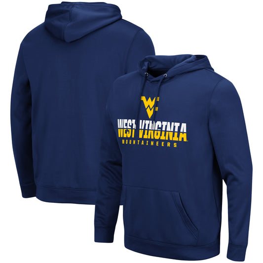 Men's Colosseum Navy West Virginia Mountaineers Lantern Pullover Hoodie