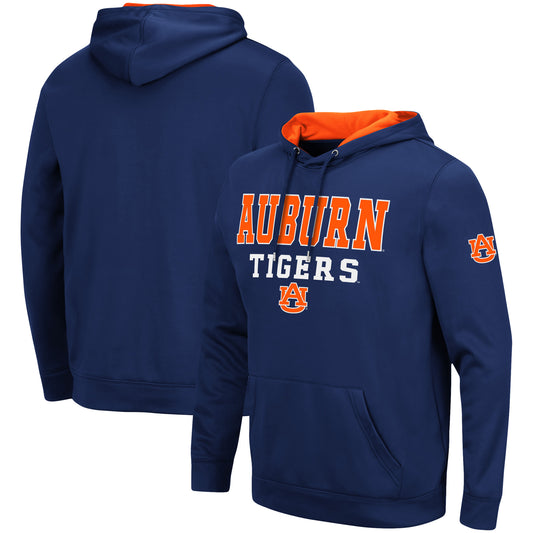 Men's Colosseum Navy Auburn Tigers Sunrise Pullover Hoodie