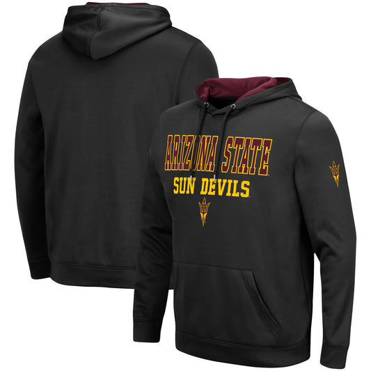 Men's Colosseum Black Arizona State Sun Devils Sunrise Pullover Hoodie