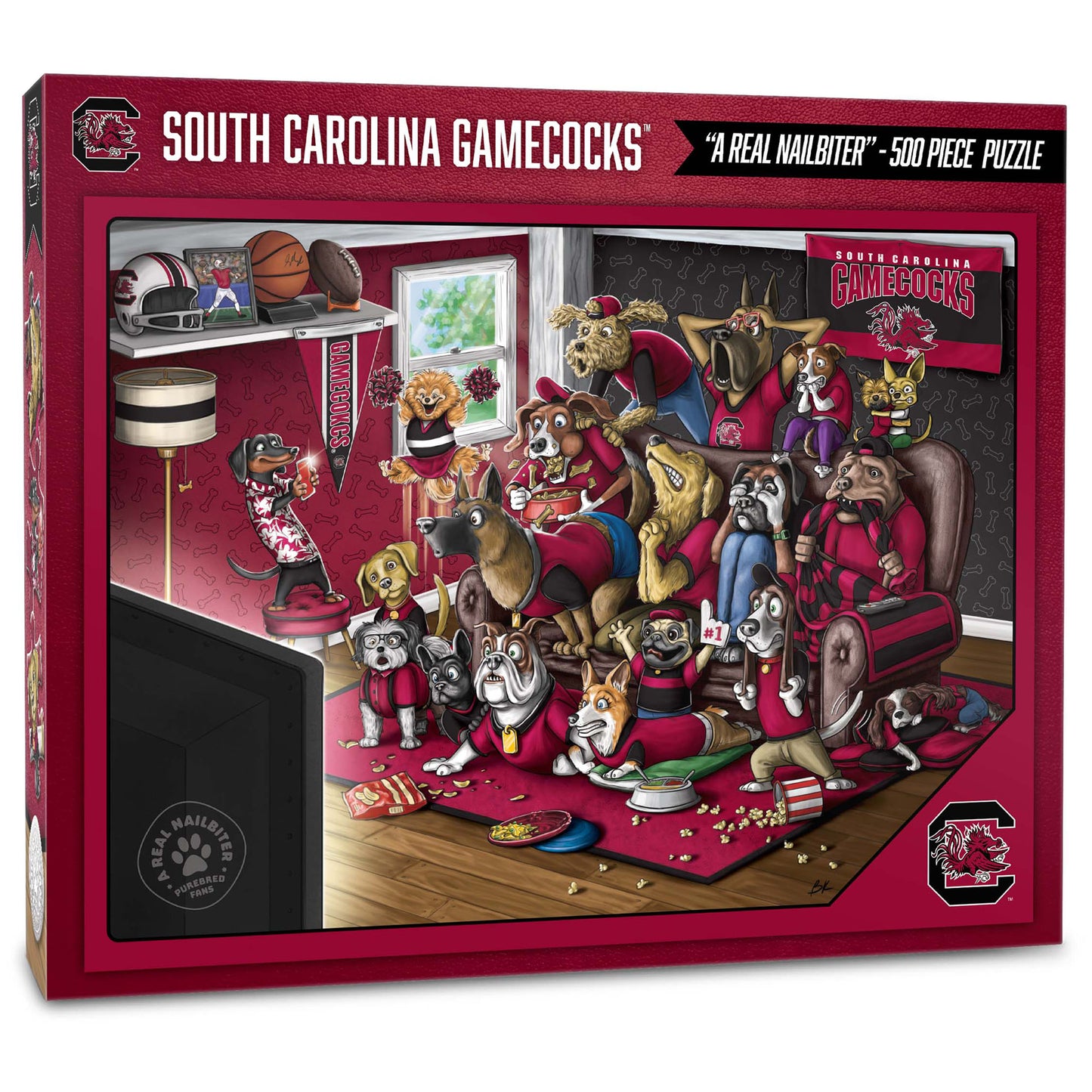 South Carolina Gamecocks Purebred Fans 18'' x 24'' A Real Nailbiter 500-Piece Puzzle