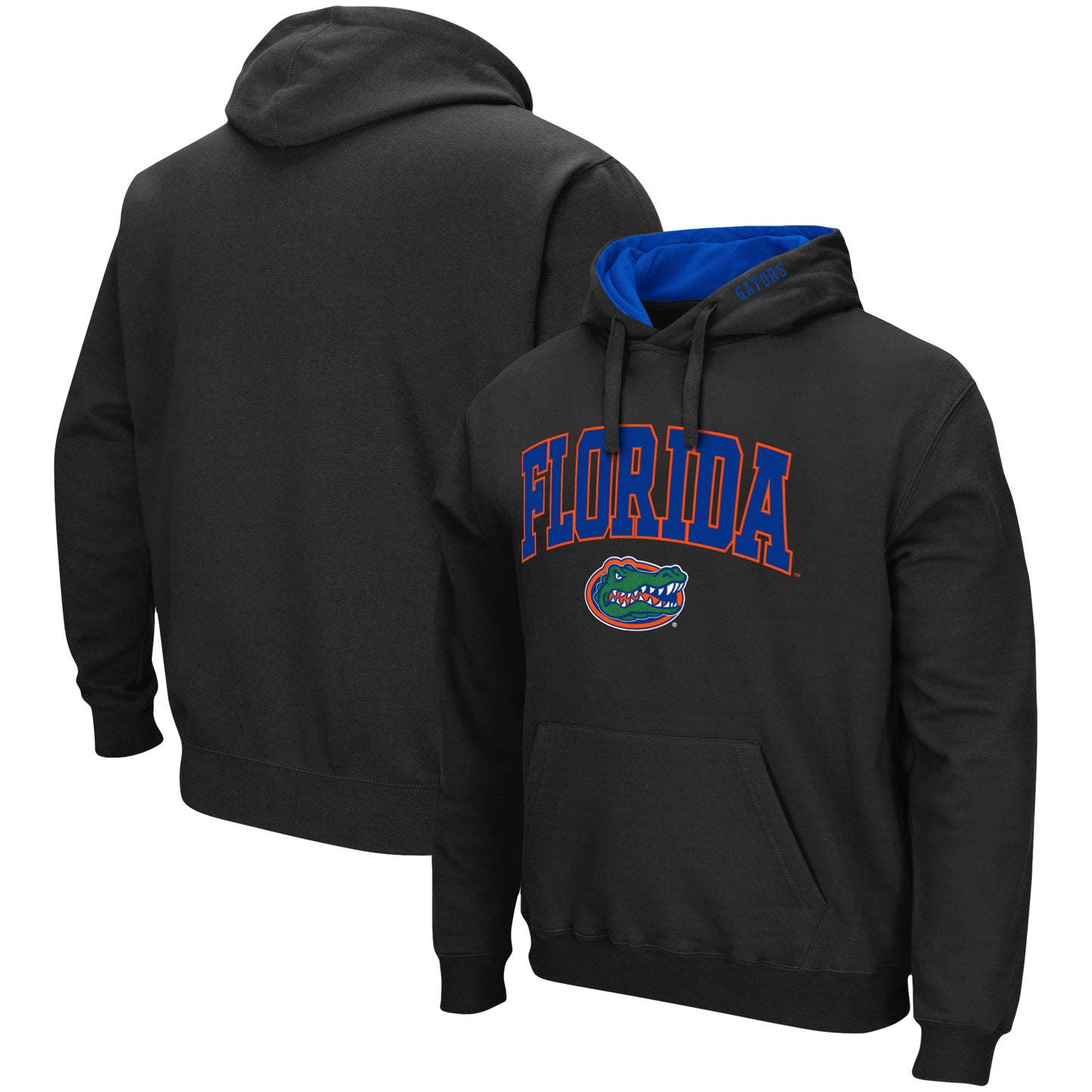 Men's Colosseum Black Florida Gators Arch & Logo 3.0 Pullover Hoodie