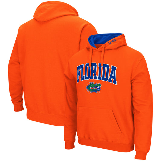 Men's Colosseum Orange Florida Gators Arch & Logo 3.0 Pullover Hoodie