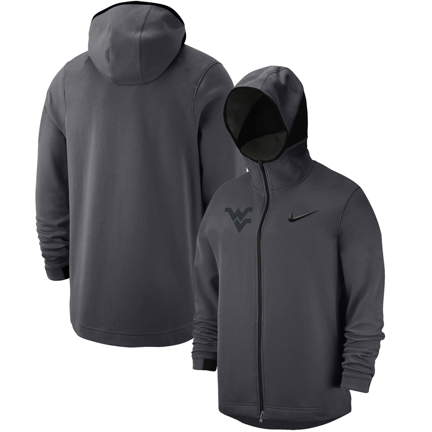 Men's Nike Anthracite West Virginia Mountaineers Tonal Showtime Full-Zip Hoodie