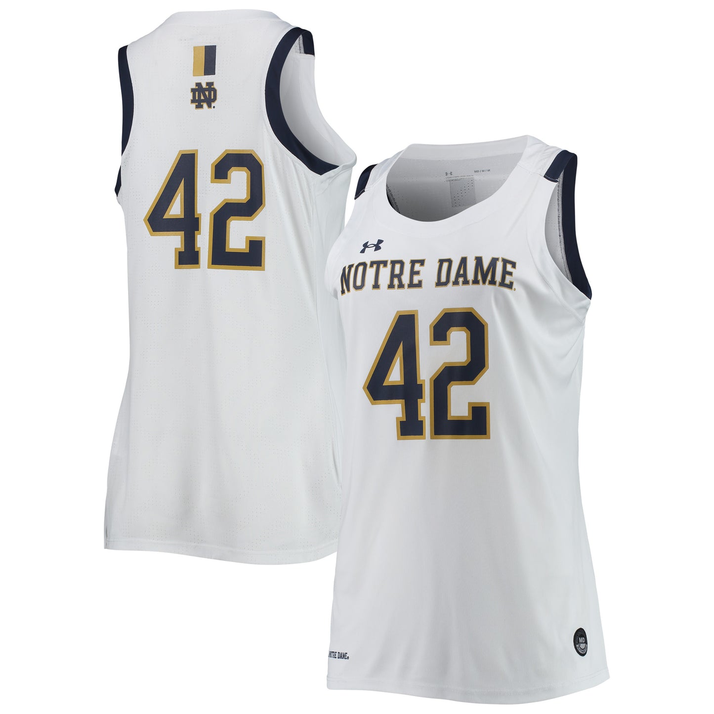 Women's Under Armour White Notre Dame Fighting Irish Replica Swingman Basketball Jersey