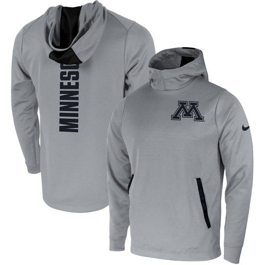 Men's Nike Gray Minnesota Golden Gophers 2-Hit Performance Pullover Hoodie