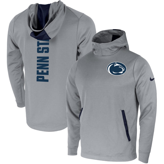 Men's Nike Gray Penn State Nittany Lions 2-Hit Performance Pullover Hoodie