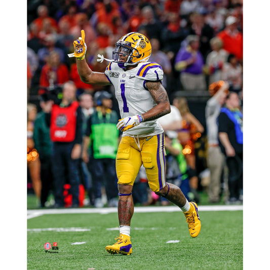 Ja'Marr Chase LSU Tigers Unsigned Celebrating Photograph