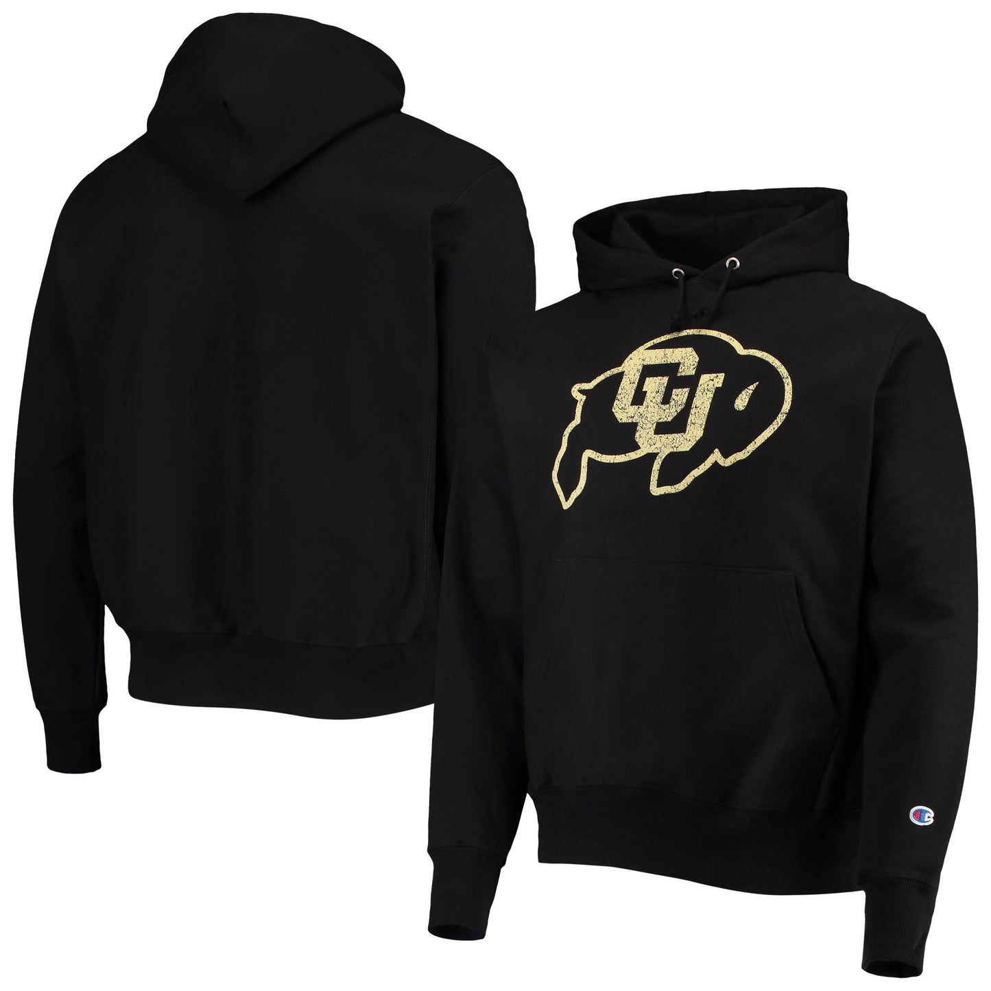 Men's Champion Black Colorado Buffaloes Vault Logo Reverse Weave Pullover Hoodie