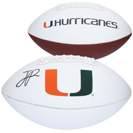 Jaelan Phillips Miami Hurricanes Autographed White Panel Football