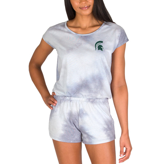 Women's Concepts Sport Gray Michigan State Spartans Marina Romper