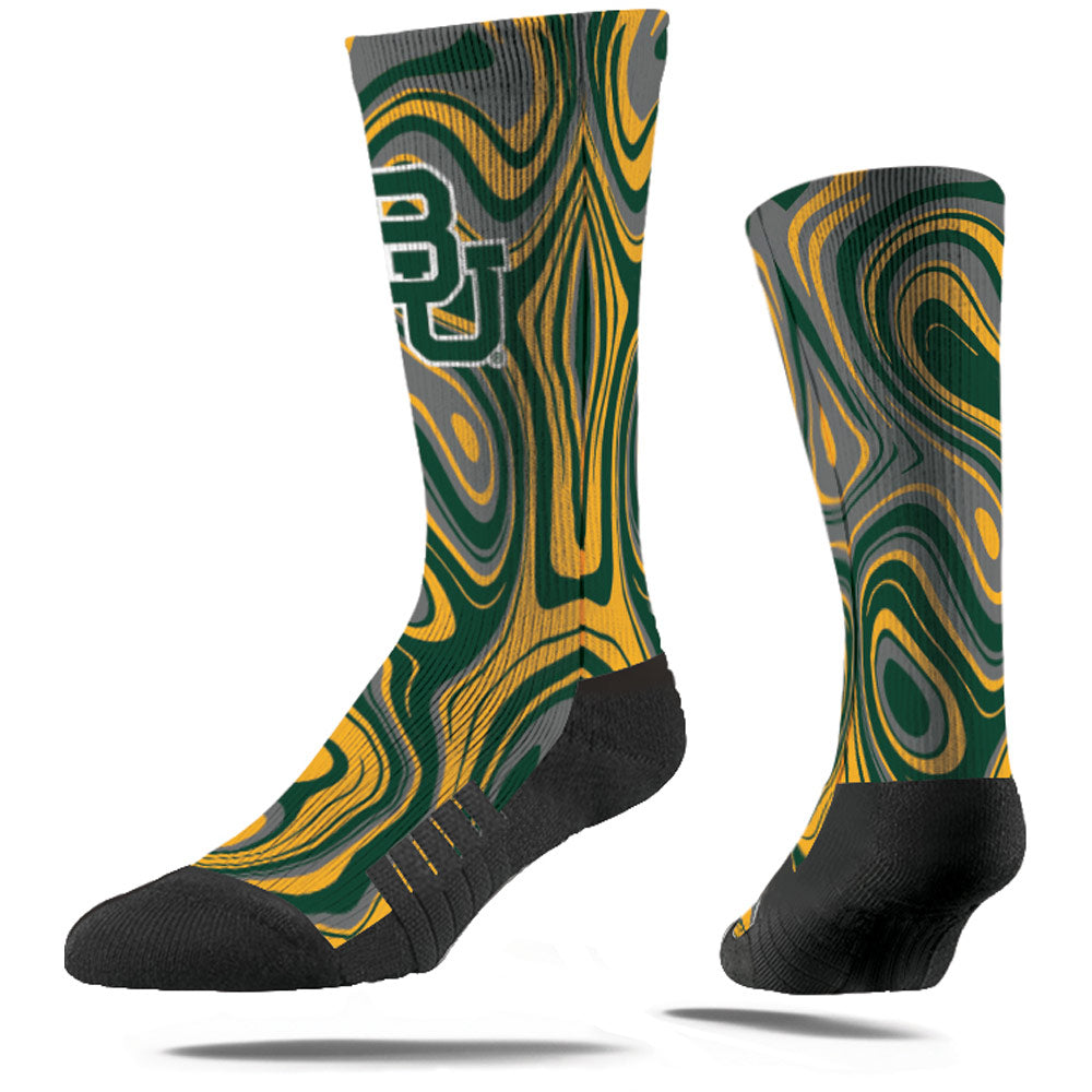 Men's Strideline Baylor Bears Oil Slick Crew Socks