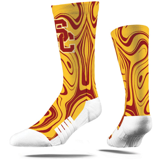 Men's Strideline USC Trojans Oil Slick Crew Socks