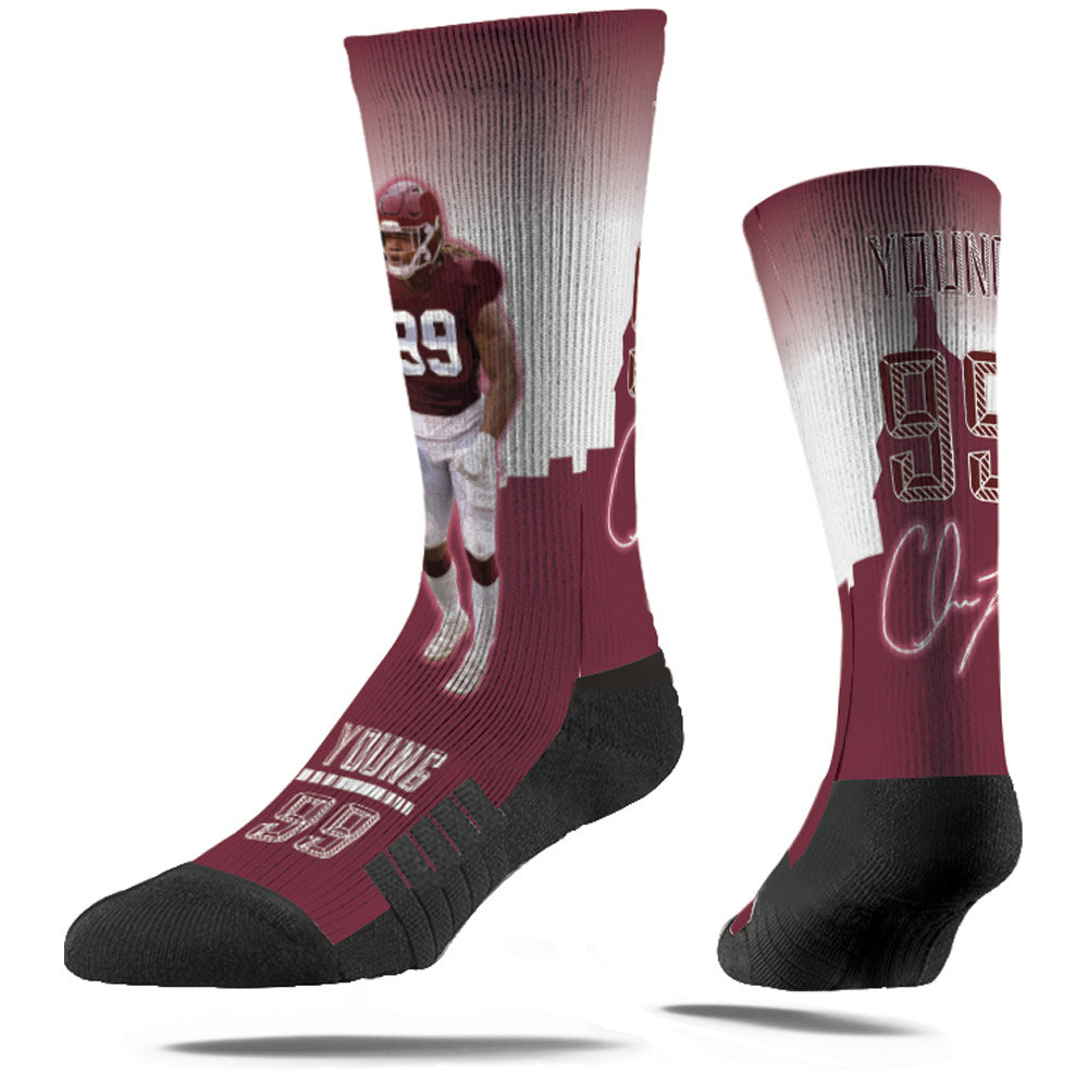 Youth Strideline Chase Young Washington Football Team Hometown Hero Crew Socks