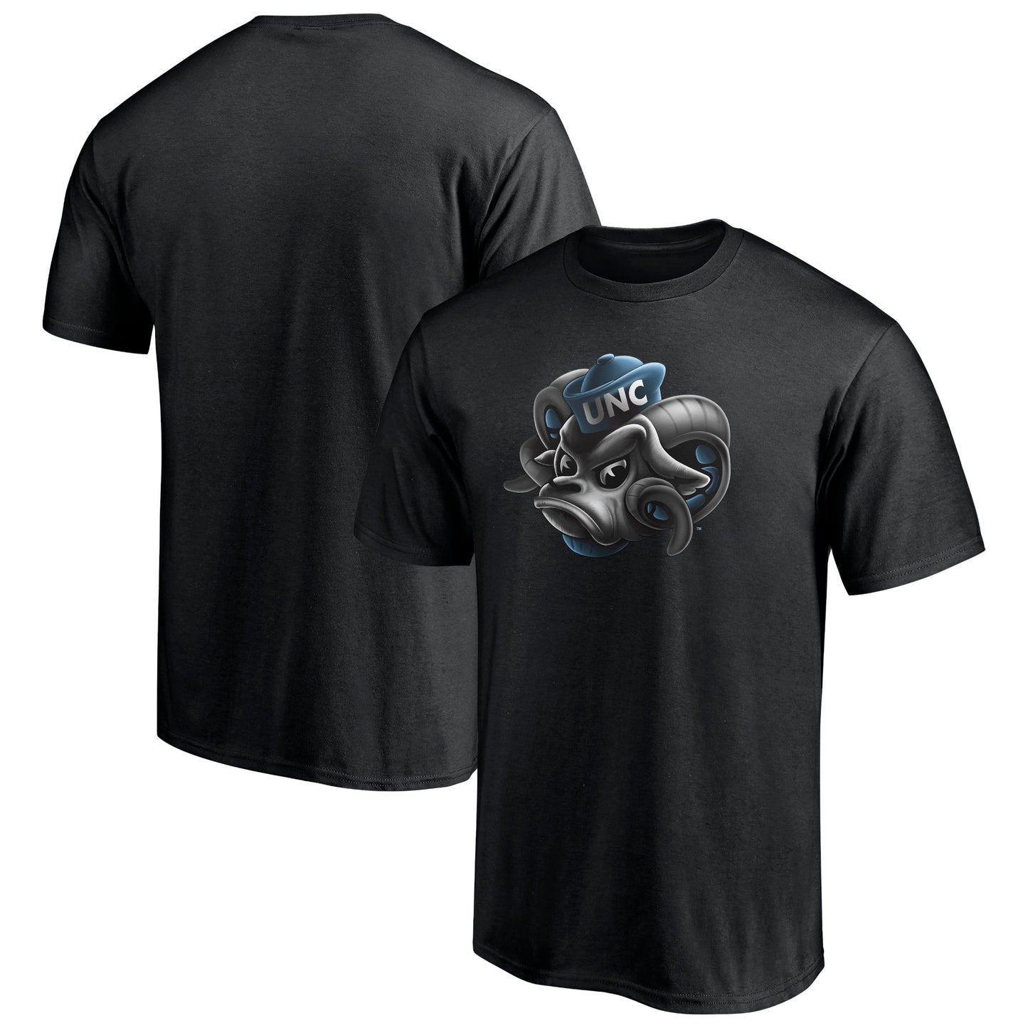 Men's Fanatics Black North Carolina Tar Heels Team Midnight Mascot T-Shirt