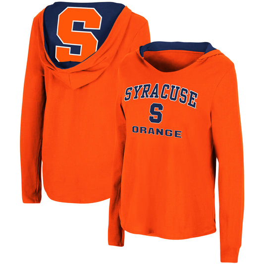 Women's Colosseum Orange Syracuse Orange Catalina Hoodie Long Sleeve T-Shirt