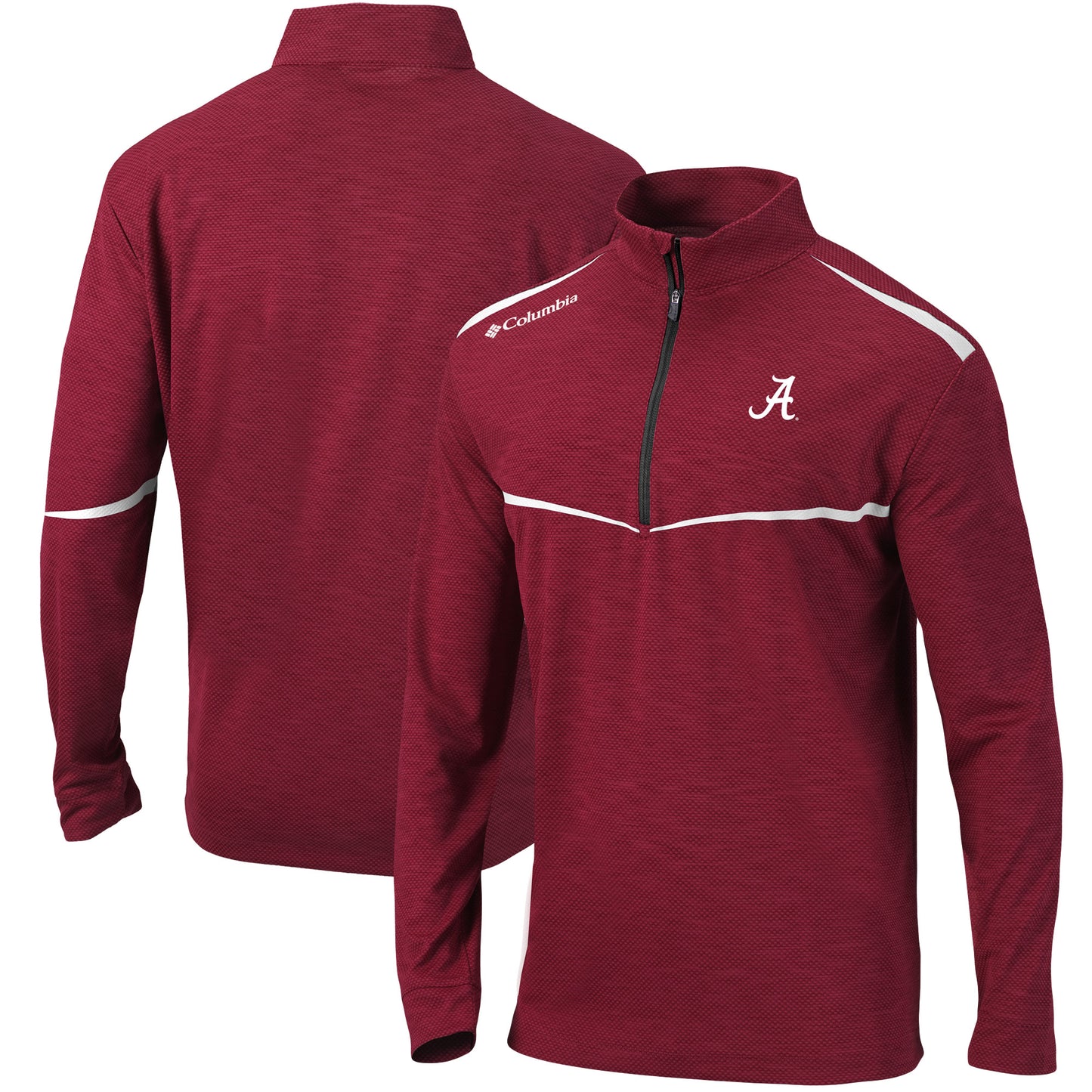 Men's Columbia Crimson Alabama Crimson Tide Scorecard Quarter-Zip Jacket