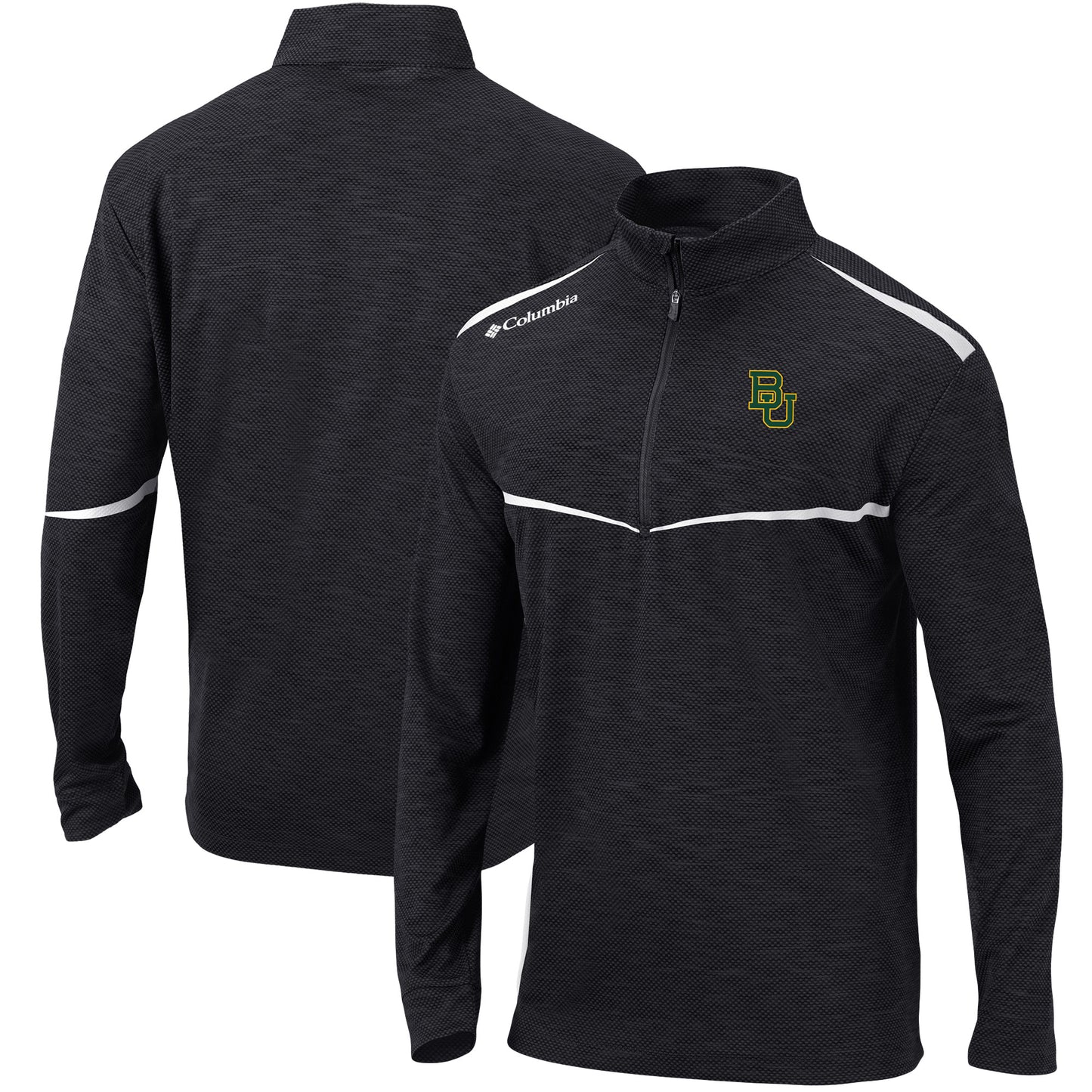 Men's Columbia Black Baylor Bears Scorecard Quarter-Zip Jacket