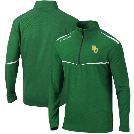 Men's Columbia Green Baylor Bears Scorecard Quarter-Zip Jacket