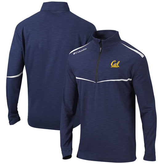 Men's Columbia Navy Cal Bears Scorecard Quarter-Zip Jacket