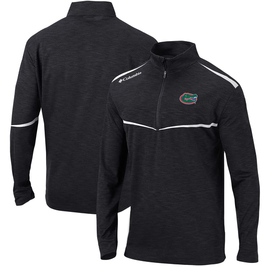 Men's Columbia Black Florida Gators Scorecard Quarter-Zip Jacket