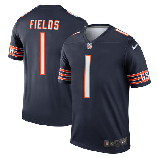 Men's Nike Justin Fields Navy Chicago Bears Legend Jersey