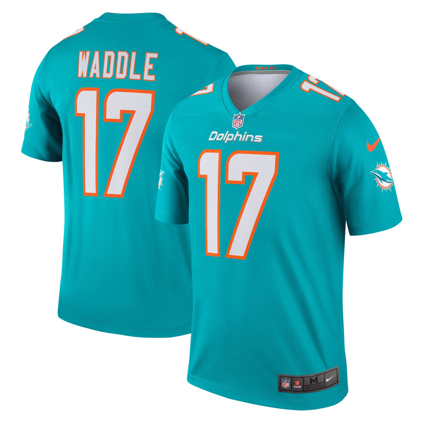 Men's Nike Jaylen Waddle Aqua Miami Dolphins Legend Jersey