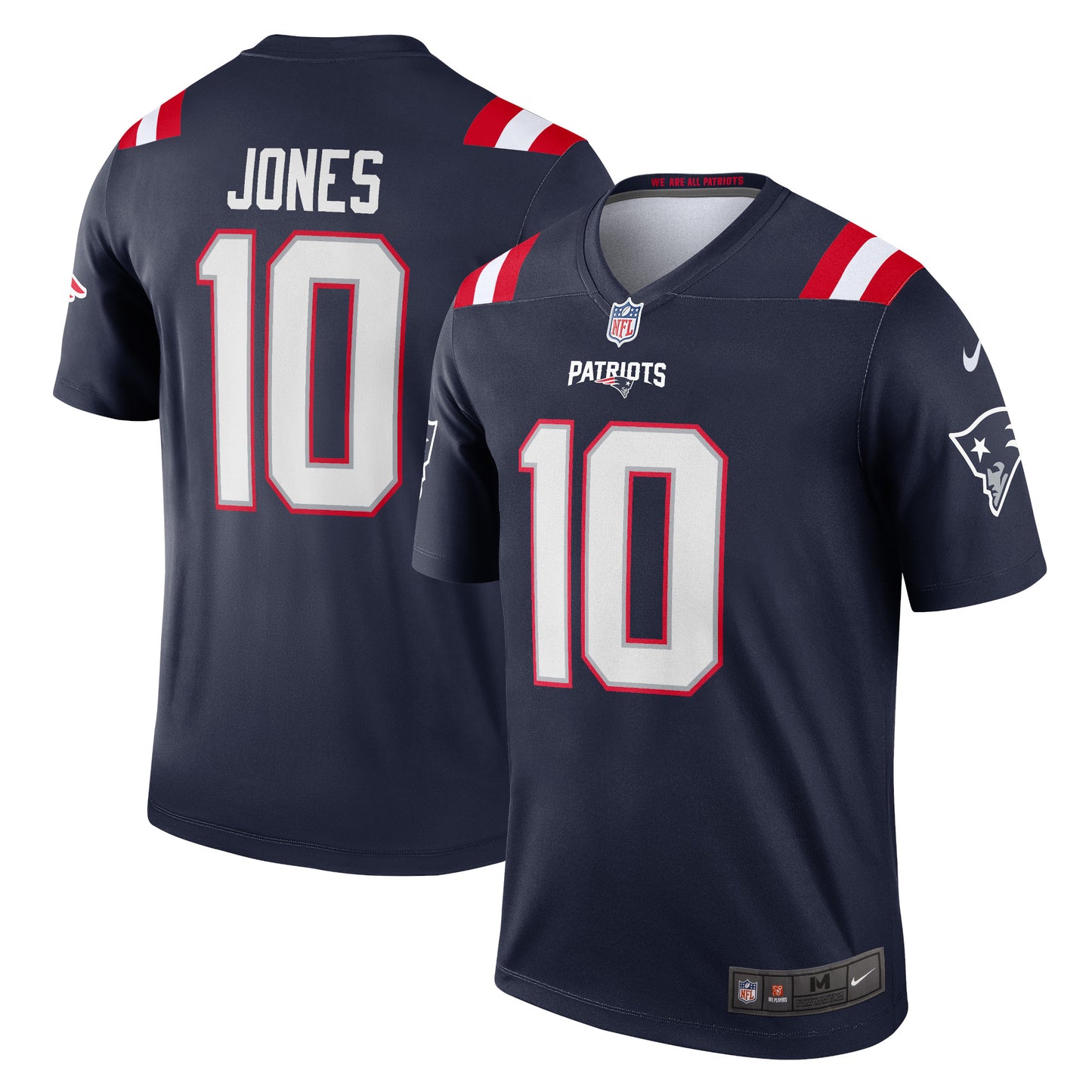 Men's Nike Mac Jones Navy New England Patriots Legend Jersey