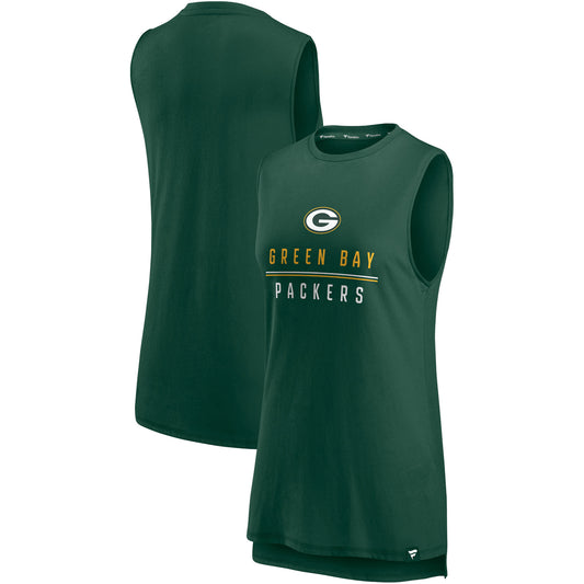 Women's Fanatics Green Green Bay Packers True Contender Tank Top