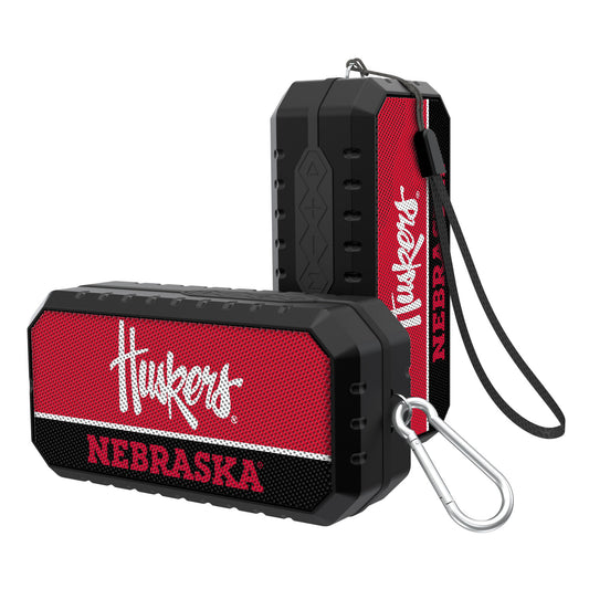 Nebraska Huskers Secondary Logo End Zone Water Resistant Bluetooth Speaker