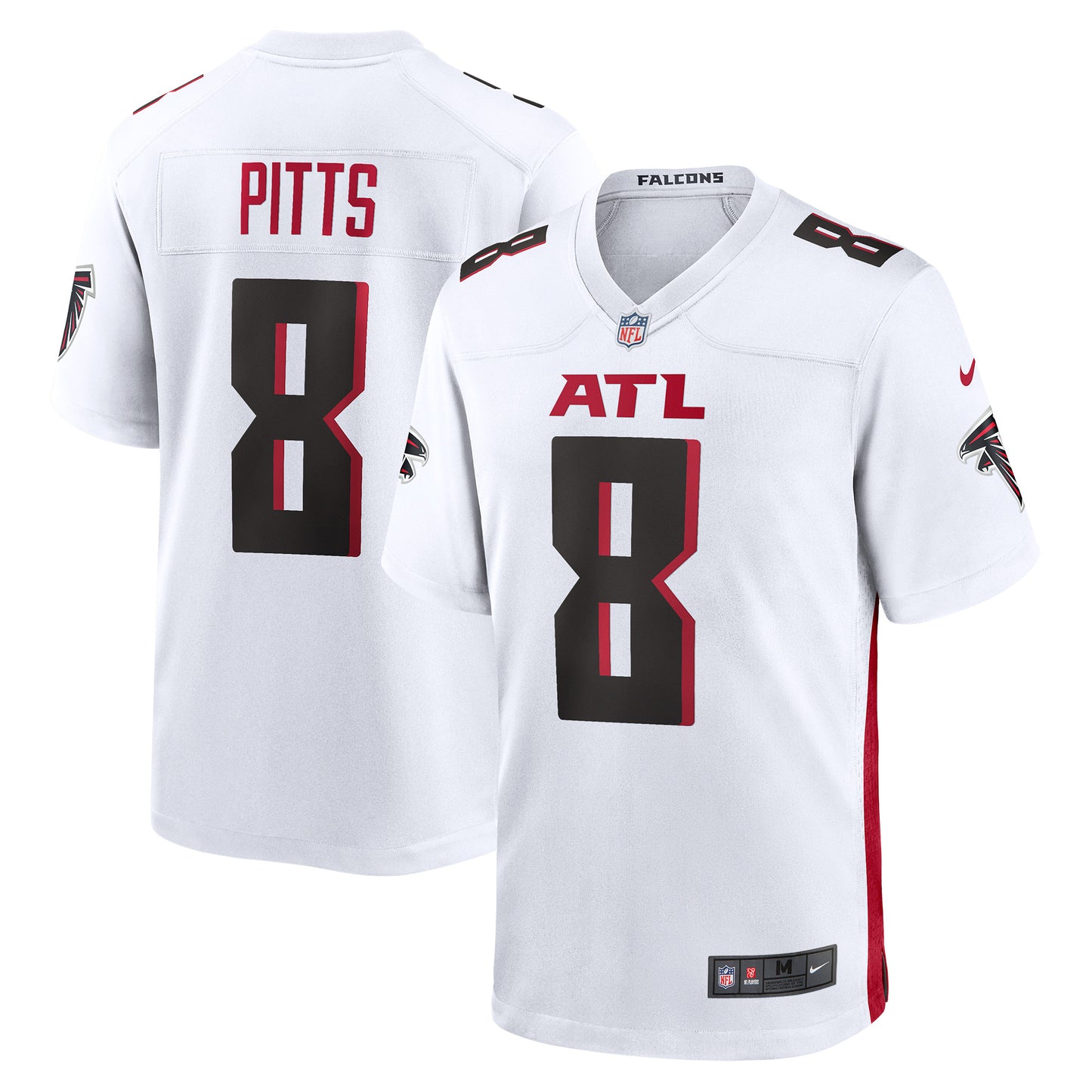 Men's Nike Kyle Pitts White Atlanta Falcons Game Player Jersey