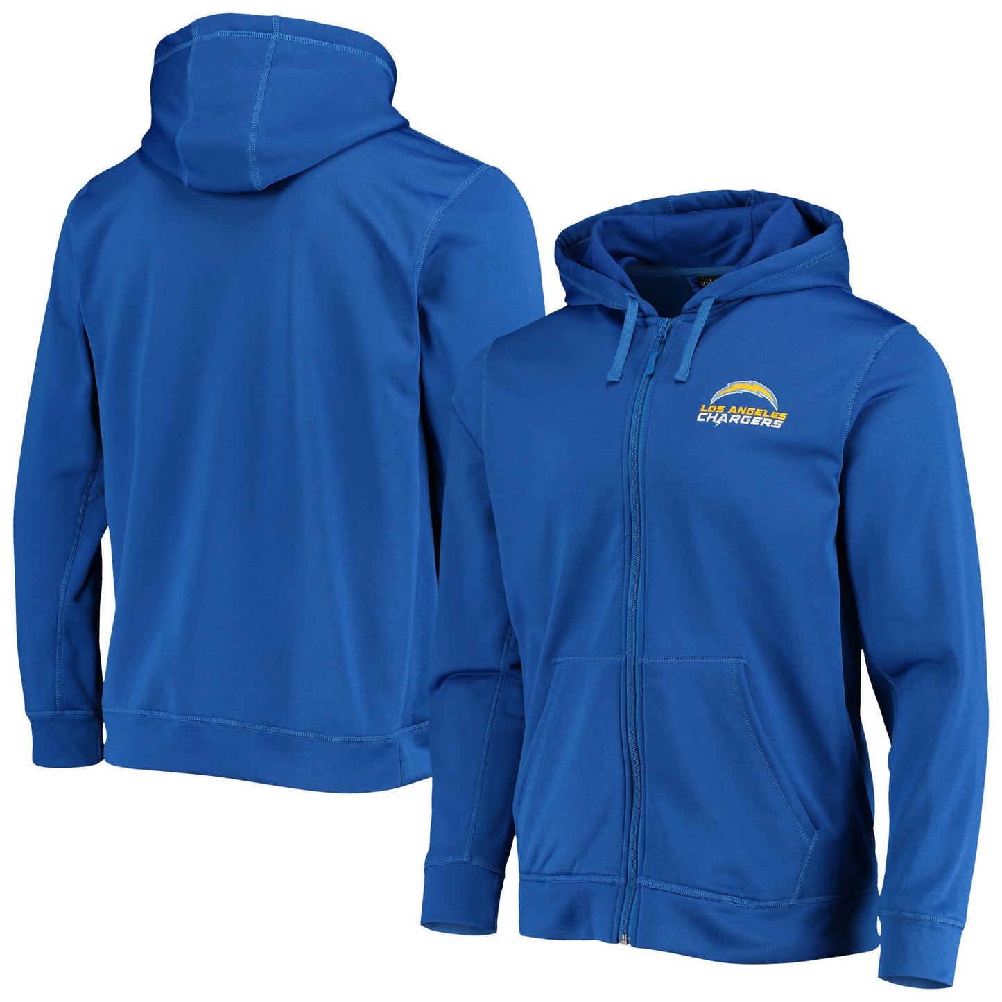 Men's Dunbrooke Royal Los Angeles Chargers Trophy Fleece Full-Zip Hoodie