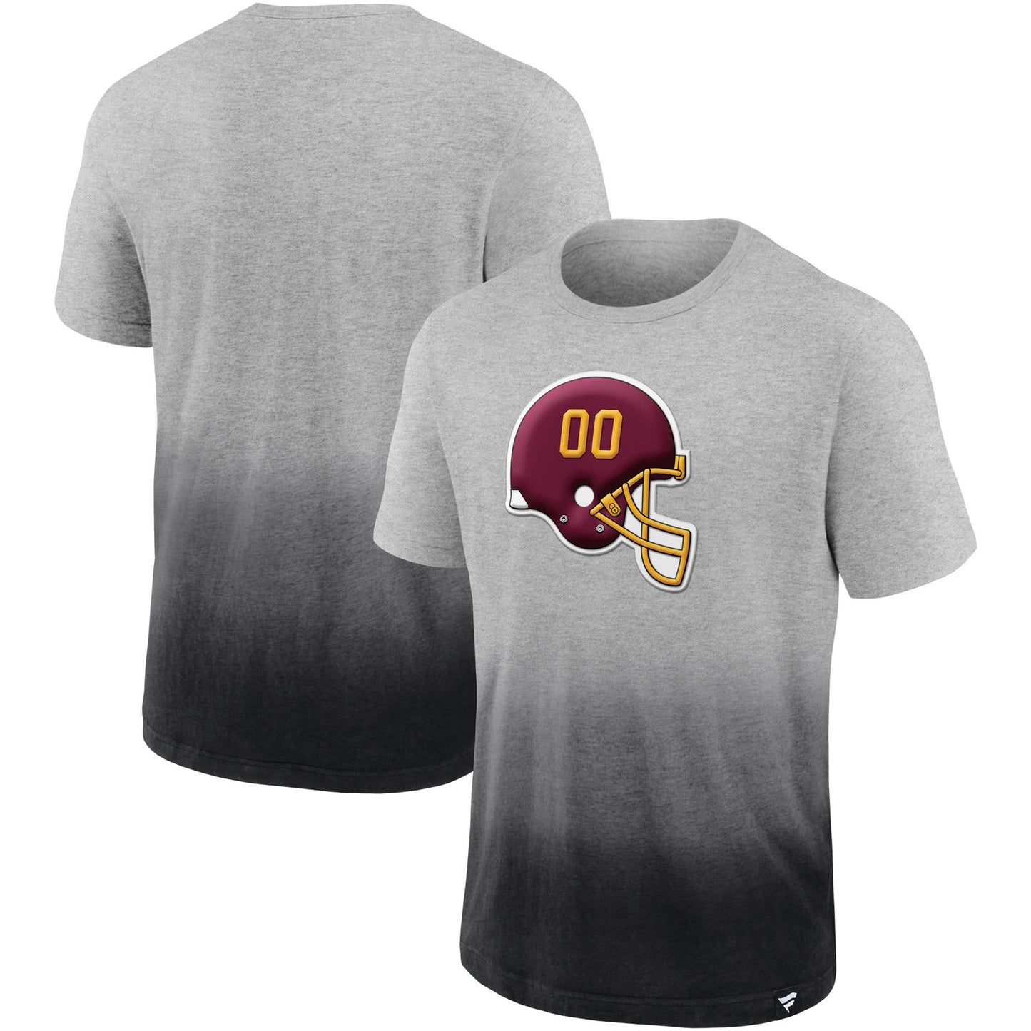 Men's Fanatics Heathered Gray/Black Washington Football Team Team Ombre T-Shirt