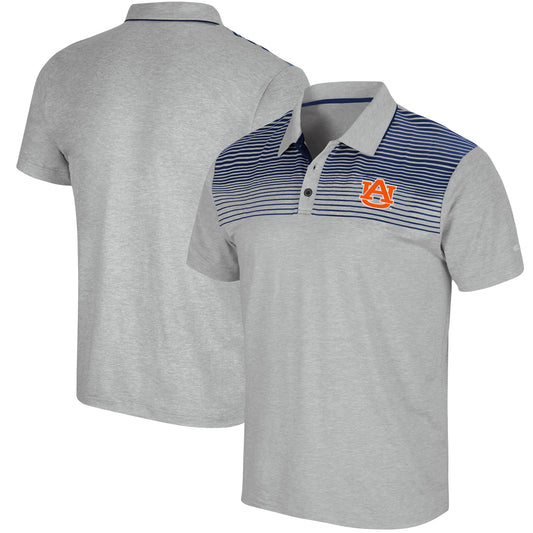 Men's Colosseum Gray Auburn Tigers Needles Polo