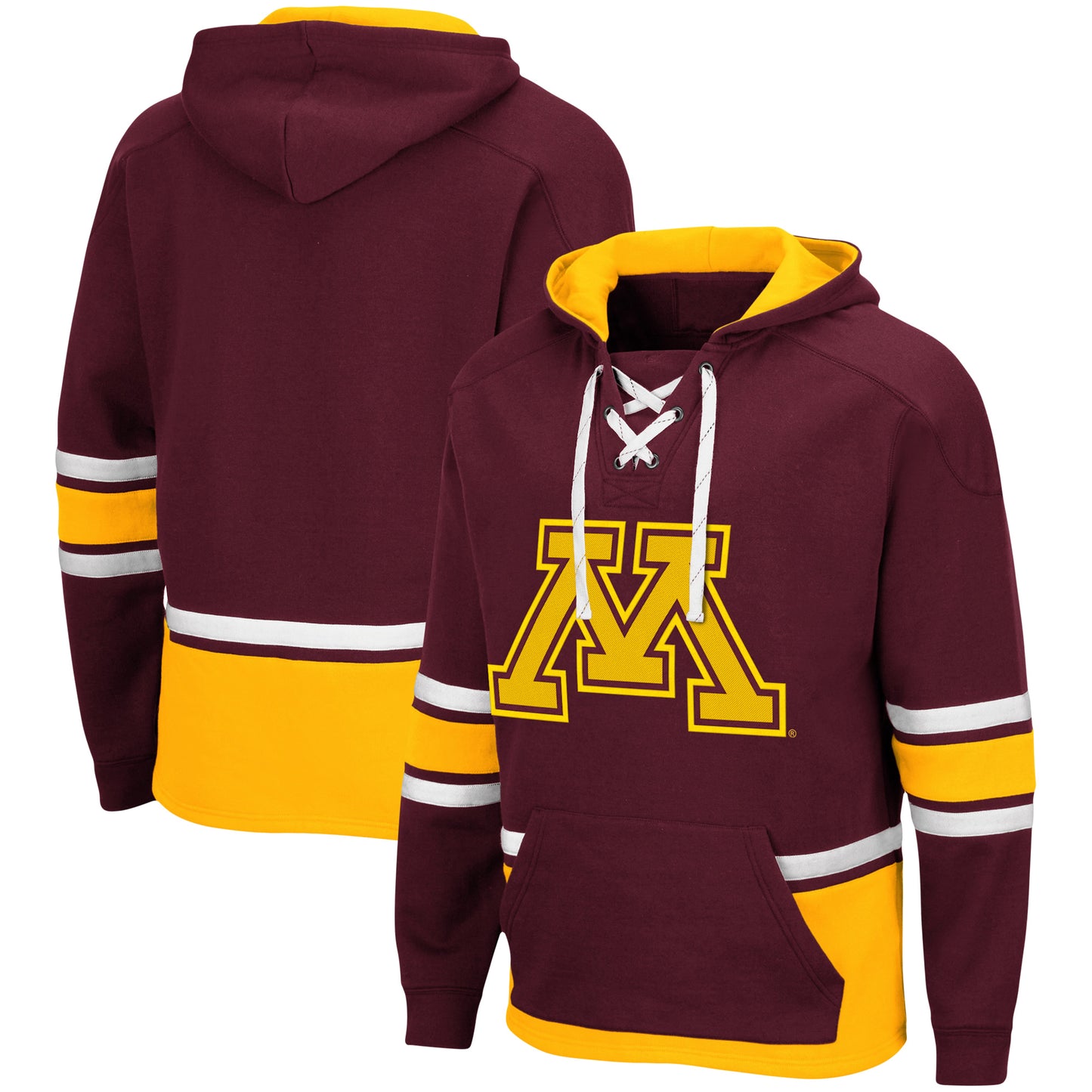 Men's Colosseum Maroon Minnesota Golden Gophers Lace Up 3.0 Pullover Hoodie